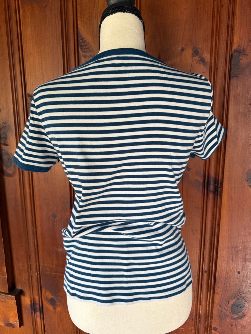 J. Crew Teal-Striped Crewneck Tee - Picture 2 of 2